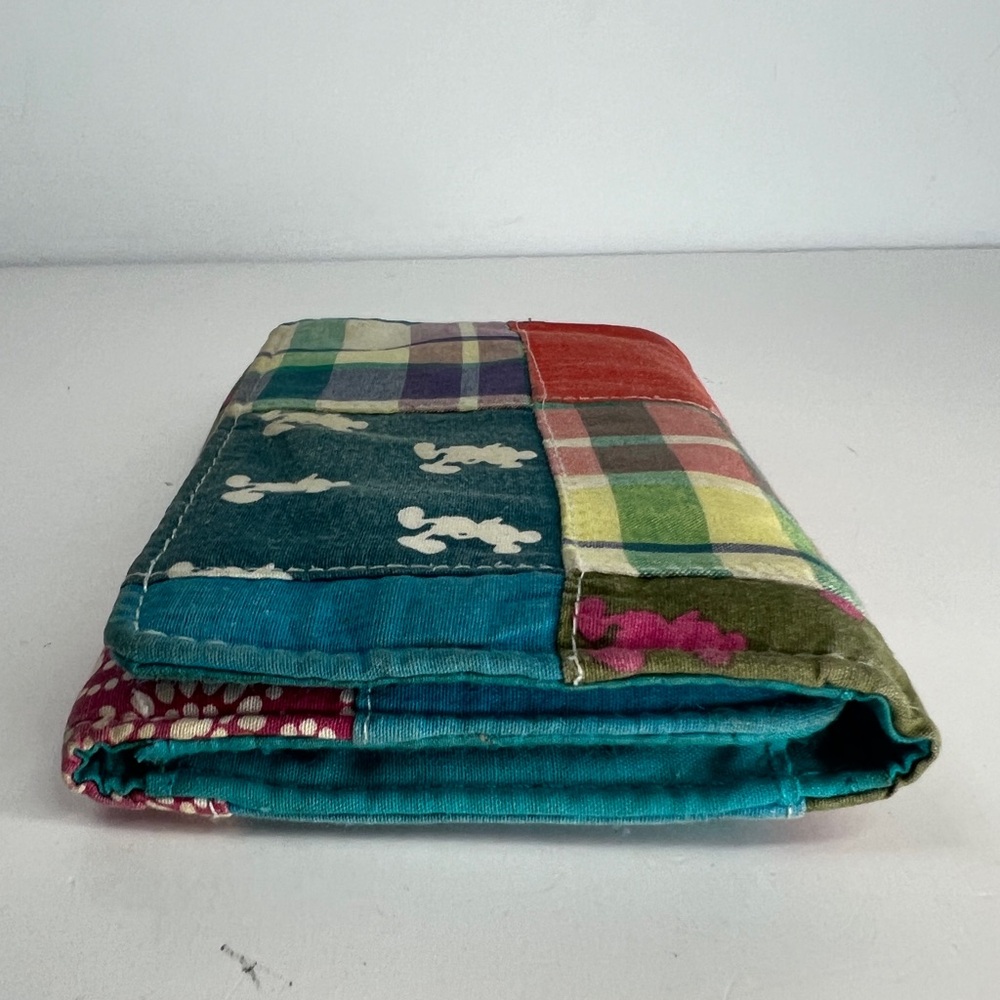 Disney Patchwork Wallet Mickey Mouse Madras Plaid… - image 3